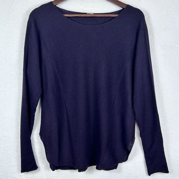 Vince Women's Purple Cashmere Blend Sweater Size S Classic Closet Staple - Picture 1 of 8